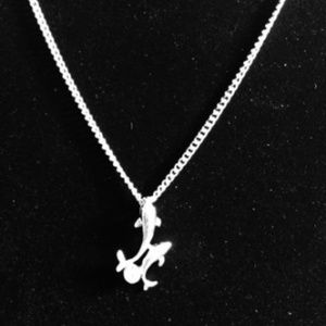 Double Dolphin with Rhinestone 925 SS Necklace 3 for $20